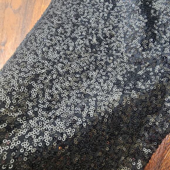 PINK Black Bling Full Sequin Leggings, Size Large NWOT VS Fashion Show Exclusive - Picture 5 of 6